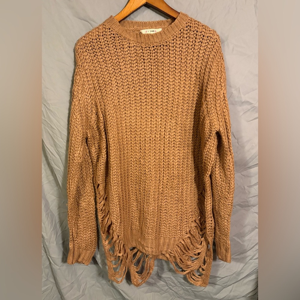 J.O.A. Warm Tan Cowl Neck Sweater